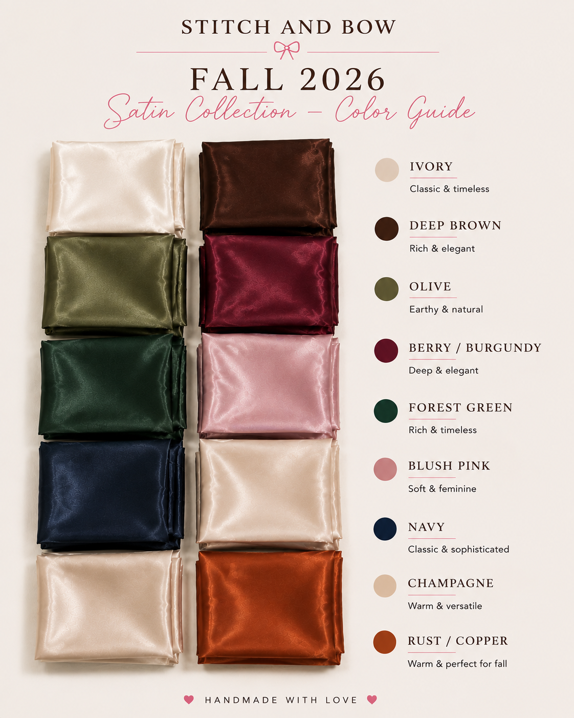 Fall Solid Bow Collection